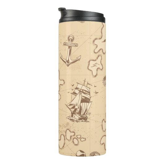 オルデン航海のをテーマにしたセピア模様 タンブラー (回転右)