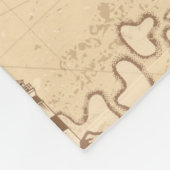 オルデン航海のをテーマにしたセピア模様 フリースブランケット (角)