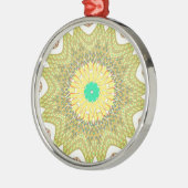 オルデン黄色アフリカの民族部族パターン メタルオーナメント (左)