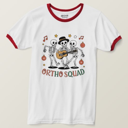 オルトスクワッド踊り骨格 Tシャツ (デザイン正面)