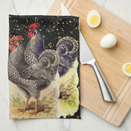 オルトスターブラック金ゴールドスターズキッチンタオル キッチンタオル