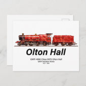オルトンホールヴィンテージ蒸気列車英機関車 ポストカード (正面/裏面)
