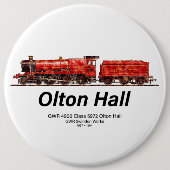オルトンホールヴィンテージ蒸気列車英機関車 缶バッジ (正面)
