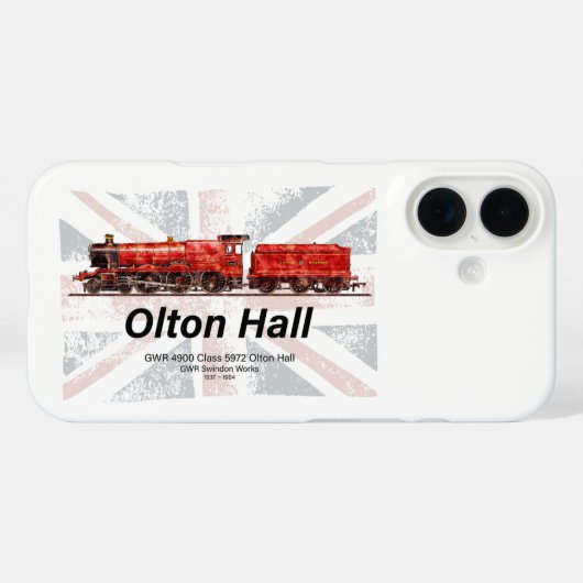 オルトンホールヴィンテージ蒸気列車英機関車 Case-Mate iPhoneケース (裏面 (横))