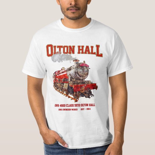 オルトンホールヴィンテージ蒸気列車英機関車 Tシャツ (正面)