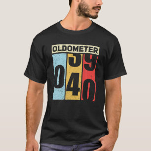 オルドメーター39-40 おもしろい 40歳誕生日オドメーターギフト Tシャツ