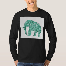 オルナートグリーンゼンタングルエレファントメンズTシャツ - Ab Tシャツ