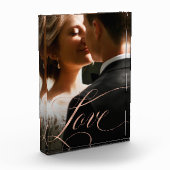 オルネイトラブ | 偽のローズゴールドカリグラフィー フォトブロック (左)