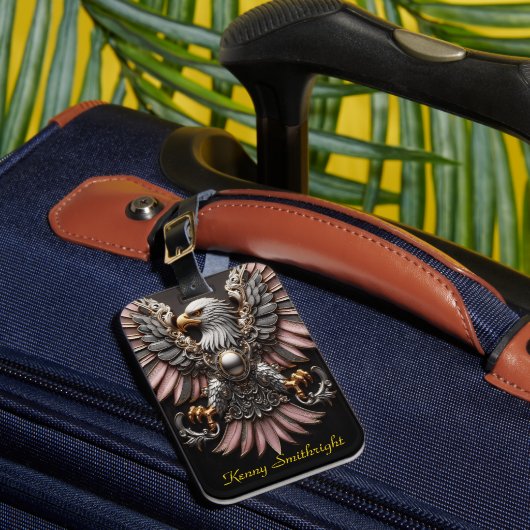 オルネイト・イーグル彫刻 ラゲッジタグ (正面インサイチュ1)