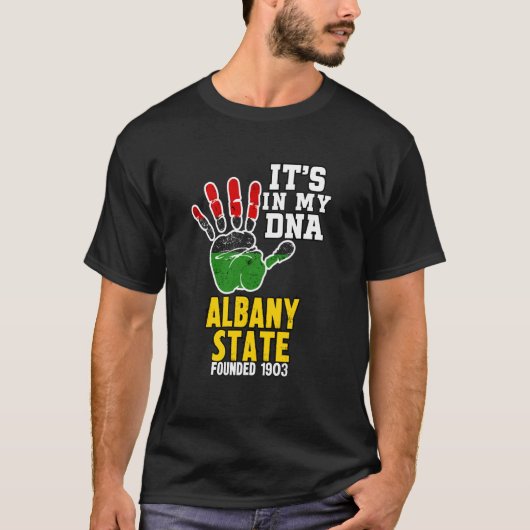オルバニー州立大学、ASU、記念品HBCデザイン Tシャツ (正面)