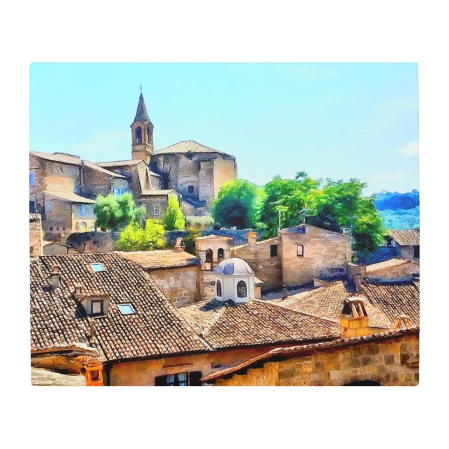 オルビエトイタリアヒルサイド メタルプリント (正面)