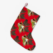 オルピントンジュビリーチキンファミリー スモールクリスマスストッキング (正面 (吊り時))