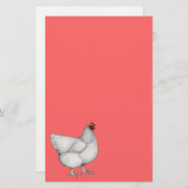 オルピントンホワイトヘン 便箋 (正面/裏面)