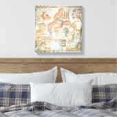 オルフェウス遊は動物に、ローマ・モザイク キャンバスプリント (インサイチュ (寝室))