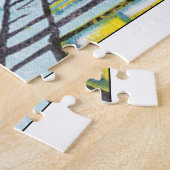 オルフスDanmarkのヴィンテージ旅行Poste ジグソーパズル (側面)