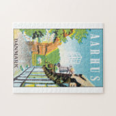 オルフスDanmarkのヴィンテージ旅行Poste ジグソーパズル (横)