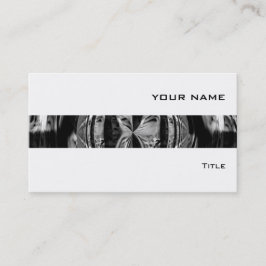 オルブクロムブラックストライプビジネスカードホワイト 名刺