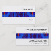 オルブダークブルーストライプビジネスカードホワイト 名刺 (正面/裏面)