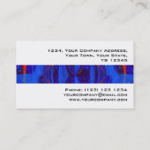 オルブダークブルーストライプビジネスカードホワイト 名刺 (裏面)