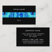 オルブブルーストライプビジネスカードブラックバック 名刺 (正面/裏面)