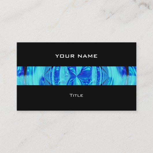 オルブブルーストライプビジネスカードブラックバック 名刺 (正面)