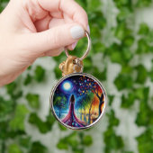 オルブランタン白熱［赤熱］光を放つアートの幻想的な夜空 キーホルダー (手)