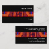 オルブレッドストライプビジネスカードブラック 名刺 (正面/裏面)