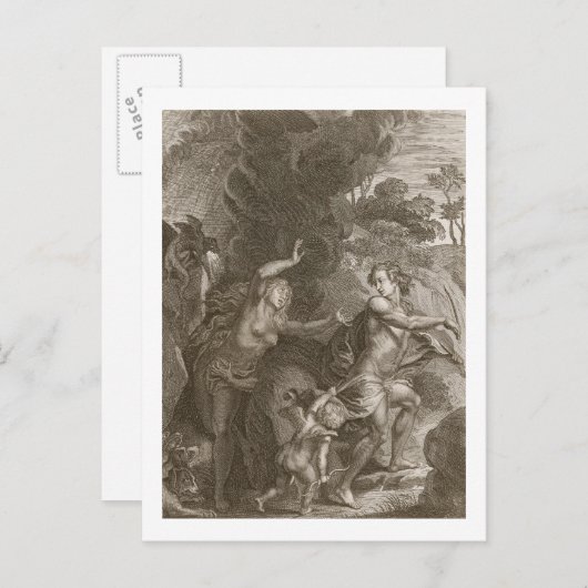 オルペウスがエウリュディケを地獄から導き出し、振り返る ポストカード (正面/裏面)