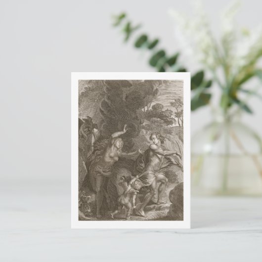 オルペウスがエウリュディケを地獄から導き出し、振り返る ポストカード (スタンド正面)