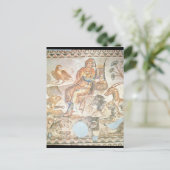 オルペウスが動物たちに演奏する、ローマのモザイク ポストカード (スタンド正面)