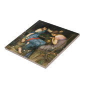 オルペウスのタイルの頭部を見つけているニンフ タイル (側面)