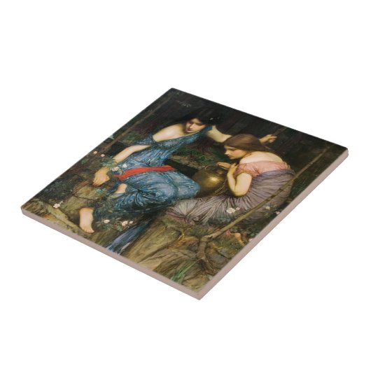 オルペウスのタイルの頭部を見つけているニンフ タイル (側面)