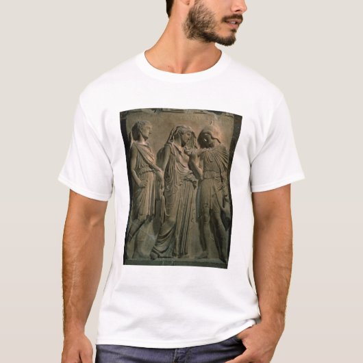 オルペウス、エウリュディケーおよびHermes (大理石) Tシャツ (正面)