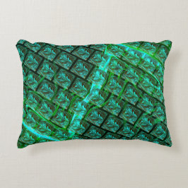 「オルホのアズイはenquadrados」、riscos esverdeados。 アクセントクッション