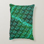 「オルホのアズイはenquadrados」、riscos esverdeados。 アクセントクッション (裏面(縦))