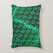 「オルホのアズイはenquadrados」、riscos esverdeados。 アクセントクッション (正面(垂直))