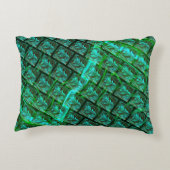 「オルホのアズイはenquadrados」、riscos esverdeados。 アクセントクッション (裏面)