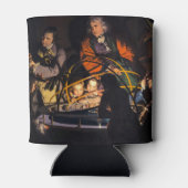 オルリーシステムについて講義する哲学太陽の者 缶クーラー (裏面)