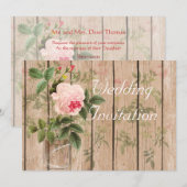 オルレアンのはがき エクルー 結婚式の招待状 招待状 (正面/裏面)