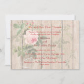 オルレアンのベージュ色の結婚式招待状カードのバラ 招待状 (裏面)