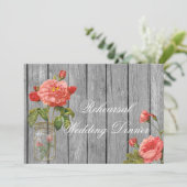 オルレアンのリハーサルの結婚式招待状カードのバラ 招待状 (スタンド正面)