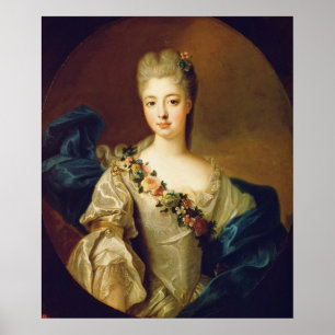 オルレアンの1720年代のシャーロットAglaeのポートレート ポスター