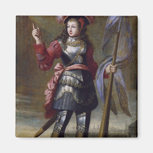 オルレアン前のジョアン・アーク マグネット (正面)