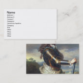 オルレアン(1674-1723年)のPhilippeのポートレート(油o 名刺 (正面/裏面)