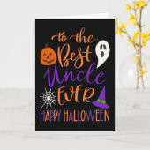 オル最高のク・エバー・ハロウィーンのオレンジと紫 カード (黄色い花)