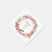 オレアかわいらしンダーと鳥のフローラ スタンダードカクテルナプキン (角)