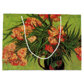 オレアンダーと本の花瓶 by ヴィンセント・ヴァン・ゴッホ ラージペーパーバッグ (裏面)