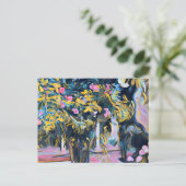 オレアンダーの木、中庭 ポストカード (スタンド正面)