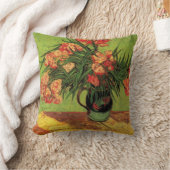 オレアンダースと書籍の花瓶ビンセント・ヴァン・ゴッホ クッション (ブランケット)