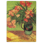 オレアンダースと書籍の花瓶ビンセント・ヴァン・ゴッホ クリップボード (裏面)